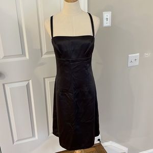 Silky grey empire waist dress